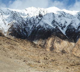 mountain landscape with snow