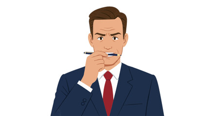 young businessman thinking