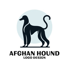 Afghan Hound Vector Logo Design