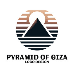 Pyramid Of Giza Vector Logo Design