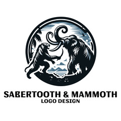 Sabertooth & Mammoth Vector Logo Design