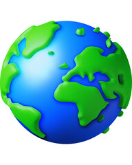 earth globe on white background