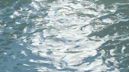 Gentle ripples on tranquil water surface. Neural network AI generated