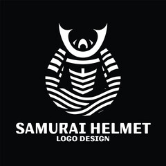 Samurai Helmet Vector Logo Design