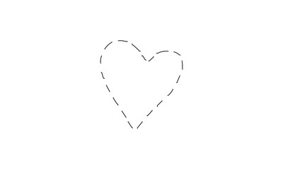 Dashed Heart Outline