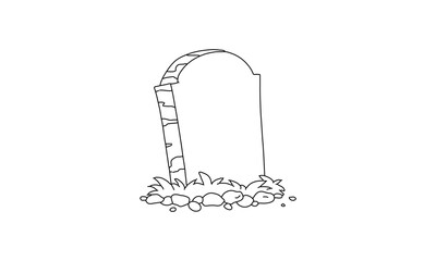 Simple Tombstone Illustration