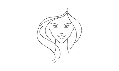 Abstract Line Art with Central Blurred Section