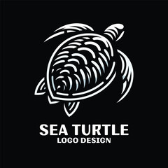 Sea Turtle Vector Logo Design