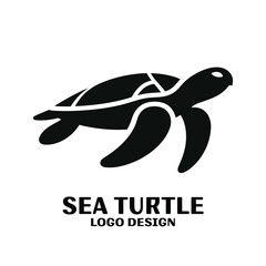 Sea Turtle Vector Logo Design