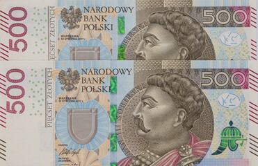Polish banknotes. Concept of money, finance, economy and currency in Poland.
