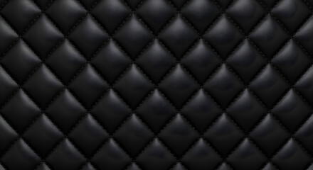 Black leather quilted texture for background use