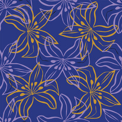Fototapeta premium cute flower pattern image for fabric textile or wall decoration 