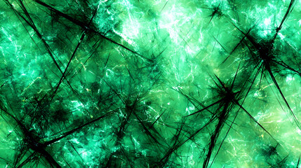 Abstract vibrant green and white fractal background. Possible use Presentation backdrop, digital art