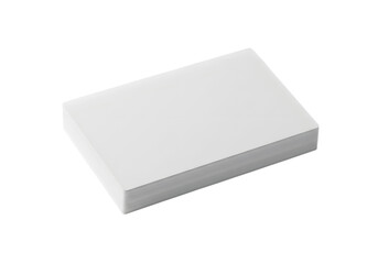 Fototapeta premium Stack Of Blank White Business Cards PNG Cut Out.
