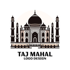 Taj Mahal Vector Logo Design