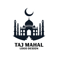 Taj Mahal Vector Logo Design