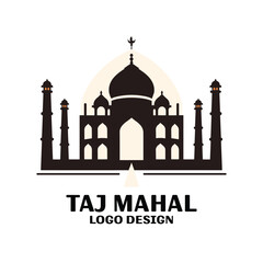 Taj Mahal Vector Logo Design