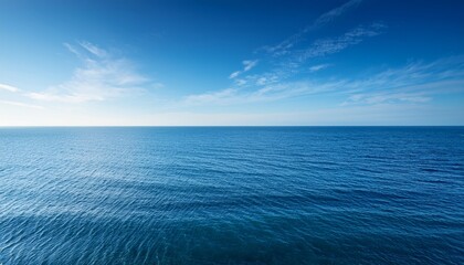 tranquil expanse of seascape is awash with serene waters a boundless sky painted in vivid shades of blue and an overwhelming sense of peace that envelops soul