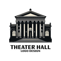 Obraz premium Theater Hall Vector Logo Design