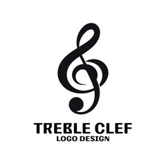 Treble Clef Vector Logo Design
