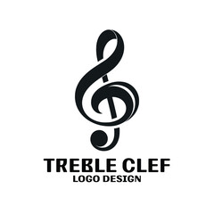 Fototapeta premium Treble Clef Vector Logo Design