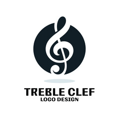 Fototapeta premium Treble Clef Vector Logo Design