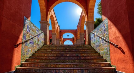 The Arches: A classic, architectural design staircase leads to a light-filled world of beauty, capturing the essence of structural elegance and captivating aesthetics.