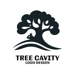 Tree Cavity Vector Logo Design