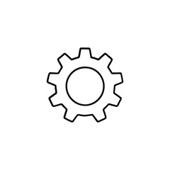 Vector art of cogwheel icon isolated on white background as a symbol of engineering