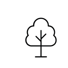 Vector art of simple tree icon isolated on white background for nature and environment concepts