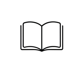 Vector art of open book isolated on white background with blank pages for reading