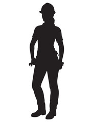 FEMALE WORKER SILHOUETTE