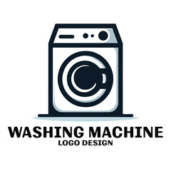 Washing Machine Vector Logo Design