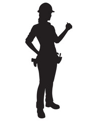 FEMALE WORKER SILHOUETTE