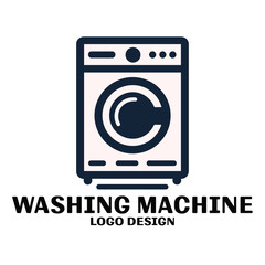 Washing Machine Vector Logo Design
