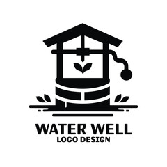 Water Well Vector Logo Design
