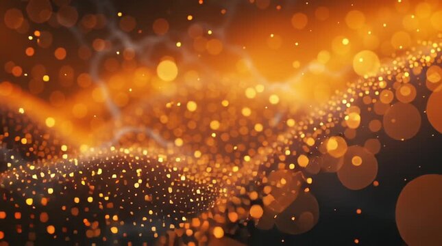 Abstract Golden Light: A mesmerizing display of flowing, golden particles creates a sense of warmth and energy, perfect for conveying dynamism and innovation.