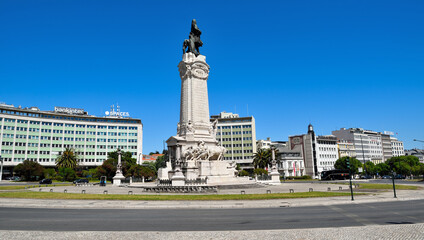 Marquês de Pombal Square with the monument to the Marquis of Pombal, a key figure in the...
