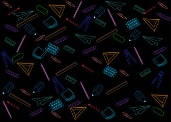 Back to school, badge set, school banner, isolated board, autumn, September