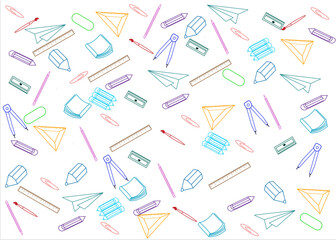 Back to school, badge set, school banner, isolated board, autumn, September