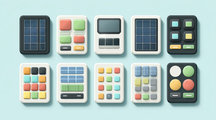 colorful digital control panels design