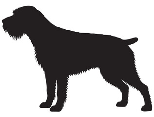 GERMAN WIREHAIRED POINTER DOG SILHOUETTE
