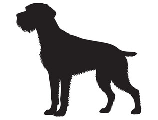 GERMAN WIREHAIRED POINTER DOG SILHOUETTE