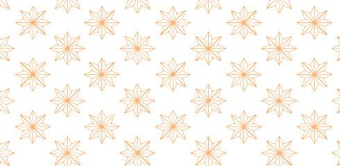 Delicate Symmetrical Starburst Seamless Pattern
