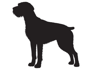GERMAN WIREHAIRED POINTER DOG SILHOUETTE