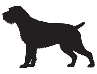 GERMAN WIREHAIRED POINTER DOG SILHOUETTE