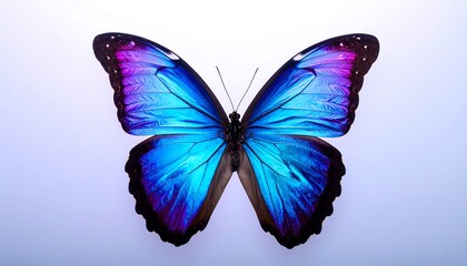 Fototapeta premium Vibrant blue and purple butterfly