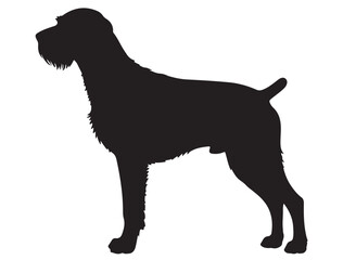 GERMAN WIREHAIRED POINTER DOG SILHOUETTE