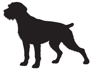 GERMAN WIREHAIRED POINTER DOG SILHOUETTE