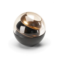 glass ball on a white background